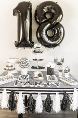 IWERP black number 11 balloon 40-inch enhances stylish party focal points.