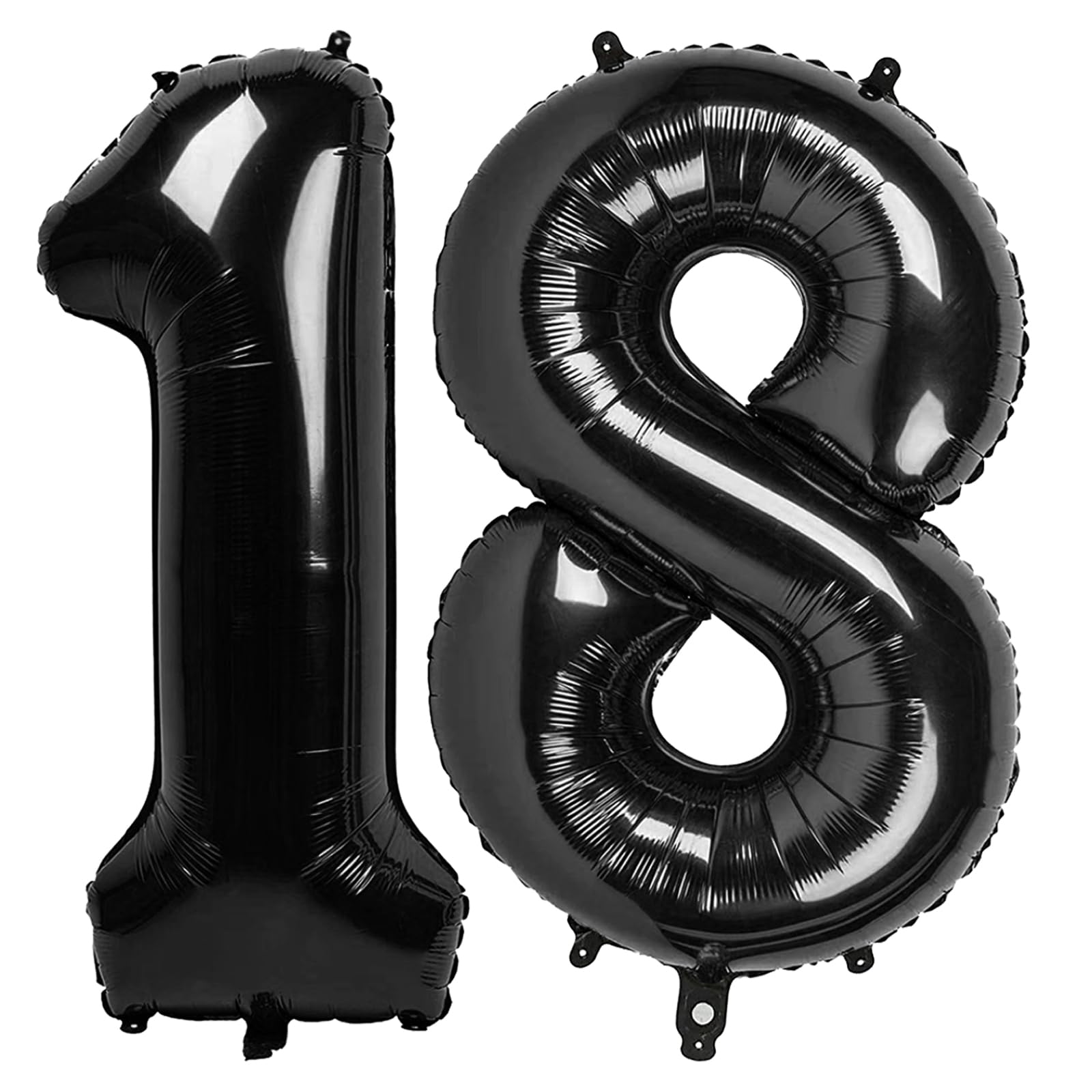 IWERP Black Number 18 balloon 40 inch for bold birthday photos.