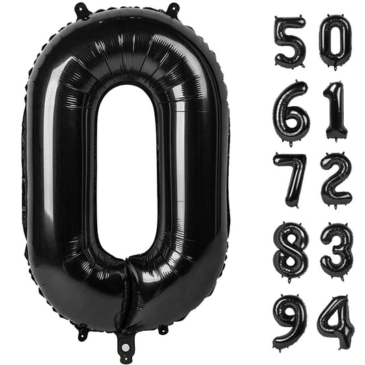 IWERP Black Number Balloon 40inch centerpiece for photos