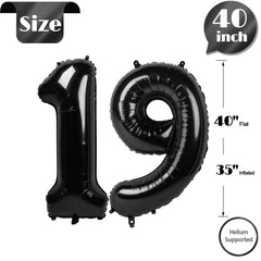 IWERP Black number balloon enhances event photos and ambiance.