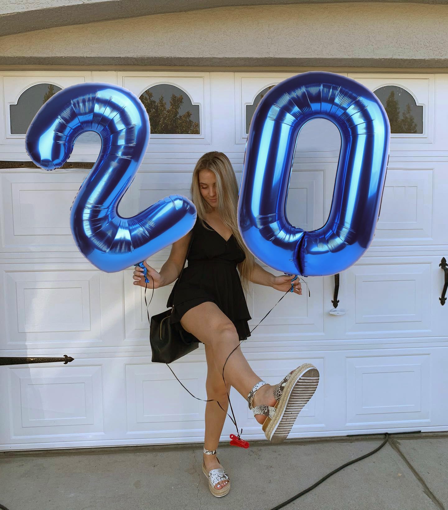 IWERP blue foil number balloon enhances any blue party theme.