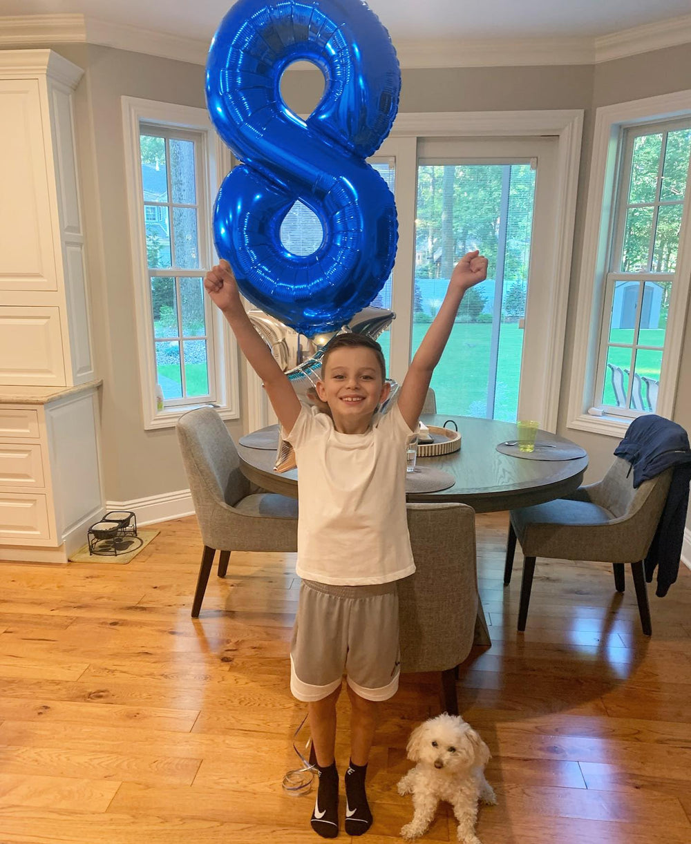 IWERP blue 29 balloon serves as a memorable prop for photos.