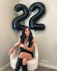 IWERP 40-inch Number 2 balloon complements black themed events.