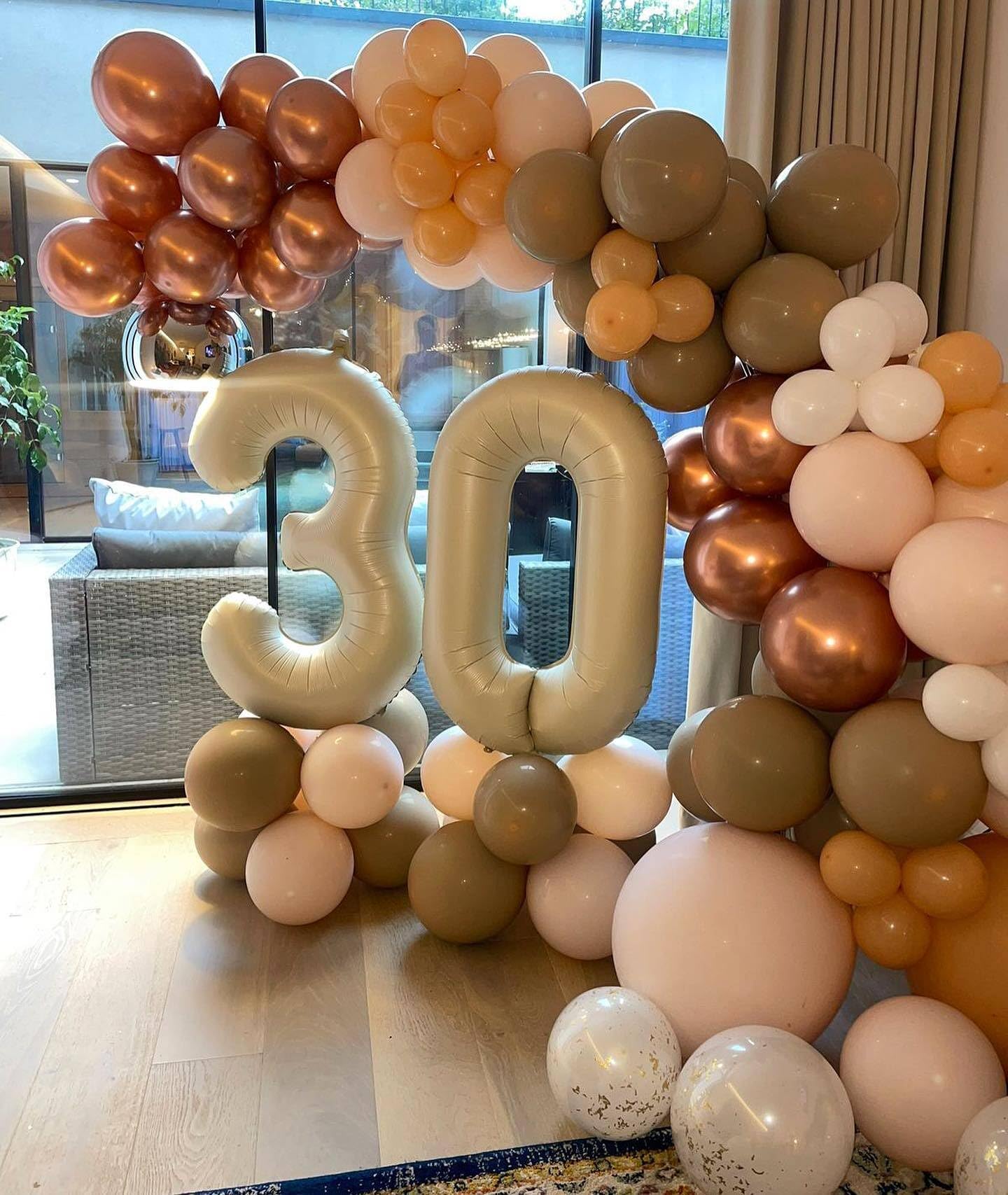 IWERP Cream foil balloon for milestone celebrations and photo props.