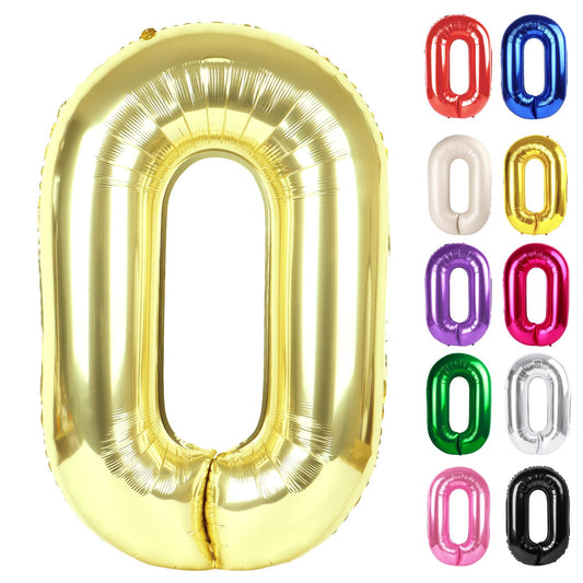 IWERP Champagne Gold 40-inch 0 balloon creates a striking milestone backdrop.