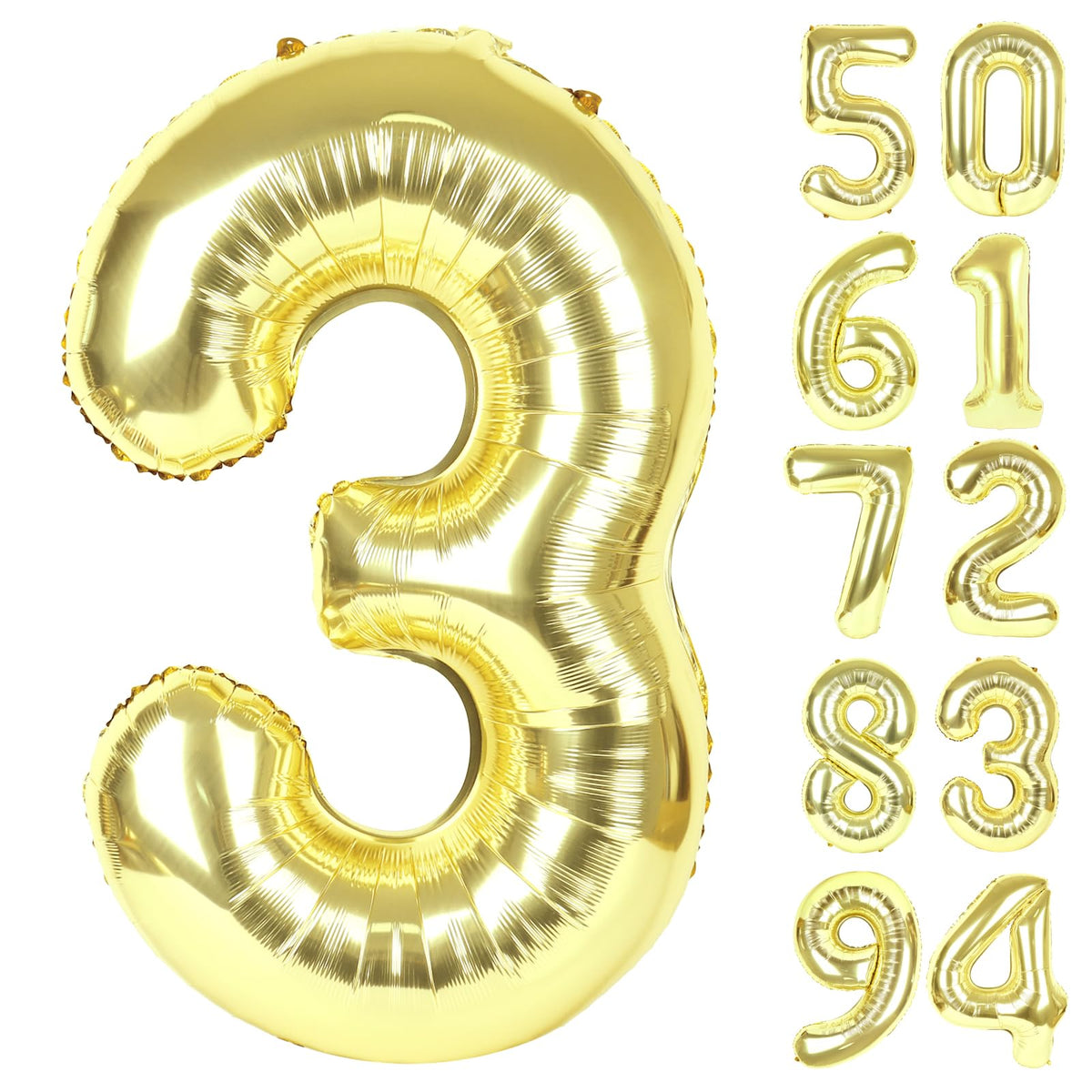 IWERP champagne gold 40-inch 3 balloon creates a striking birthday photo backdrop.