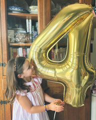 IWERP Champagne Gold 7 Balloon reusable foil decoration for moments