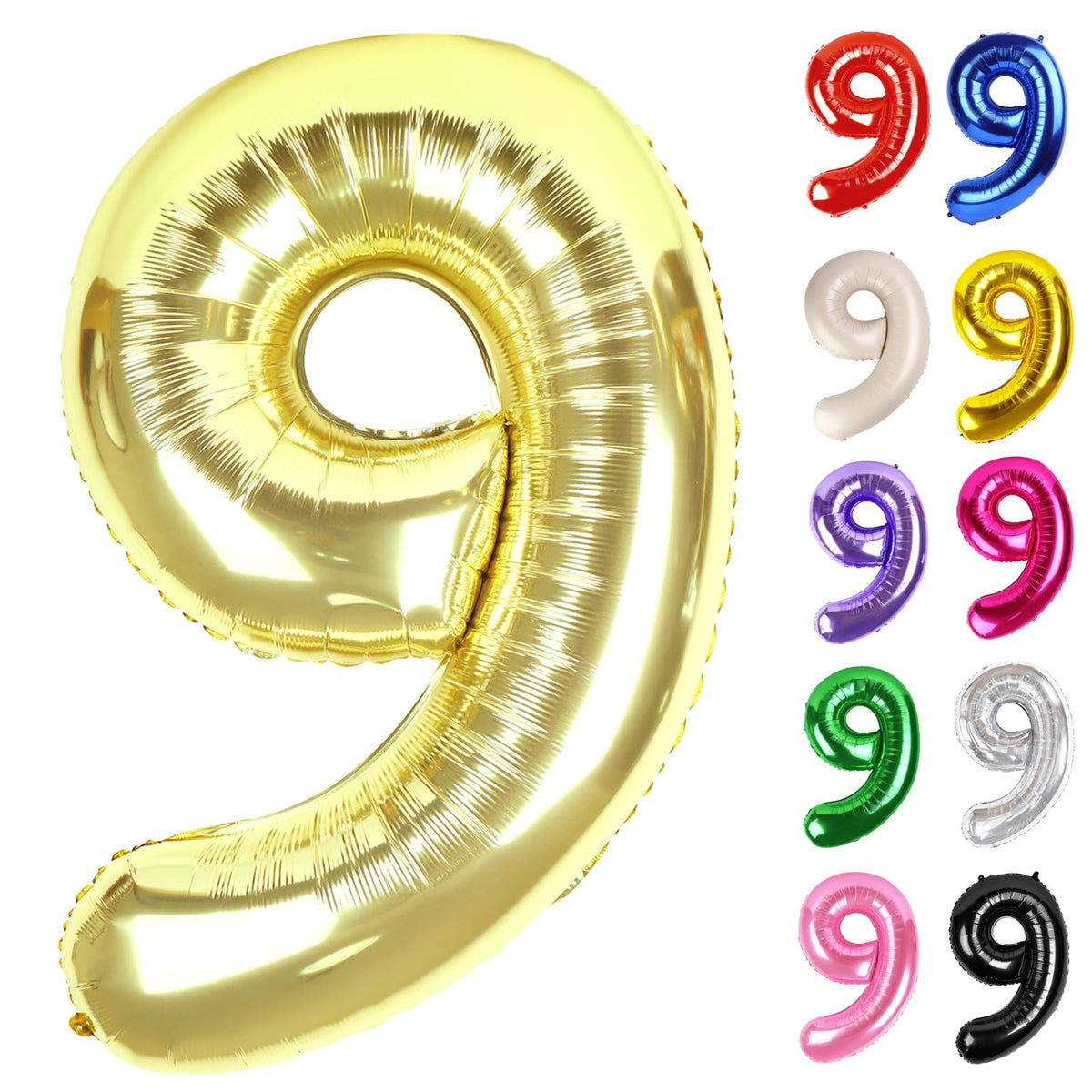 IWERP champagne gold 9-balloon 40-inch centerpiece for captivating photos.