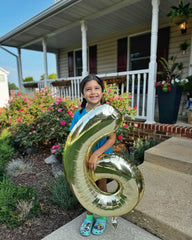 IWERP champagne gold 3 balloon brings timeless elegance to party centers.