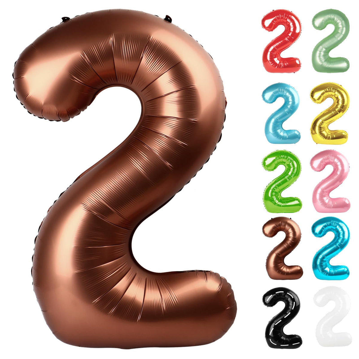 IWERP Coffee Brown 40inch 2 Balloon creates a dramatic birthday photo backdrop