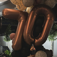IWERP Coffee Brown 8-balloon with dazzling finish elevates party ambiance.