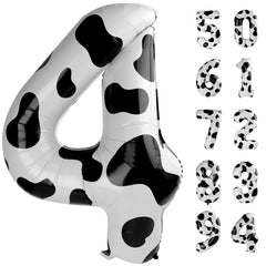 IWERP cow print 4-balloon 40inch enhances party photos with bold cow motif.