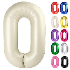 IWERP Cream 0 balloon 40-inch creates a striking birthday focal point for photos and decor.