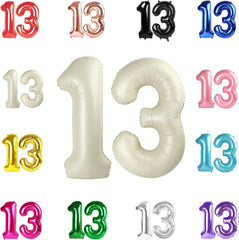 IWERP cream 13-number balloon, 40-inch size, creates a bold photo backdrop.