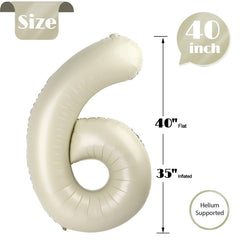 IWERP cream-6-balloon serves as a versatile prop for photos and cake tables.