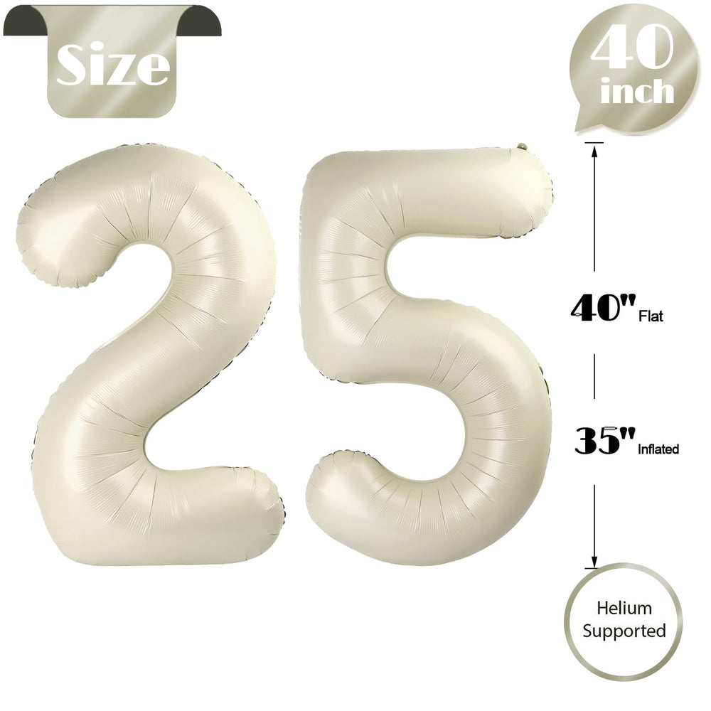 IWERP cream anniversary balloons offer a refined touch for milestone events.