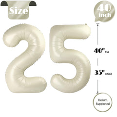 IWERP cream anniversary balloons offer a refined touch for milestone events.