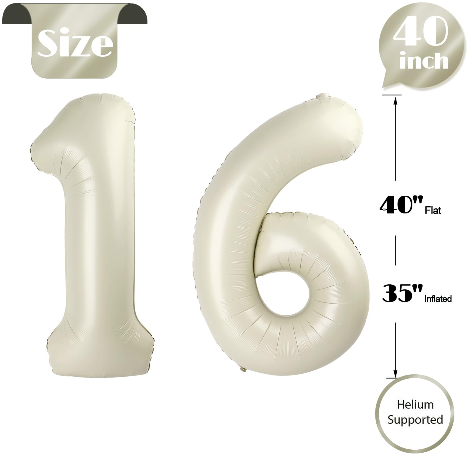 IWERP cream anniversary decor balloon for elegant celebrations