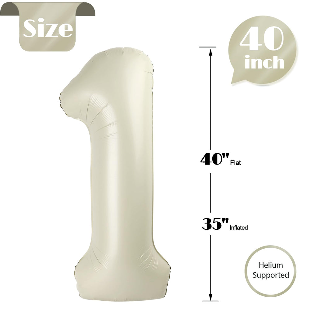 IWERP 40-inch cream balloon adds sophisticated touch to any party setup.
