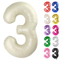 IWERP Cream Number 3 40-inch balloon creates a bold birthday focal point