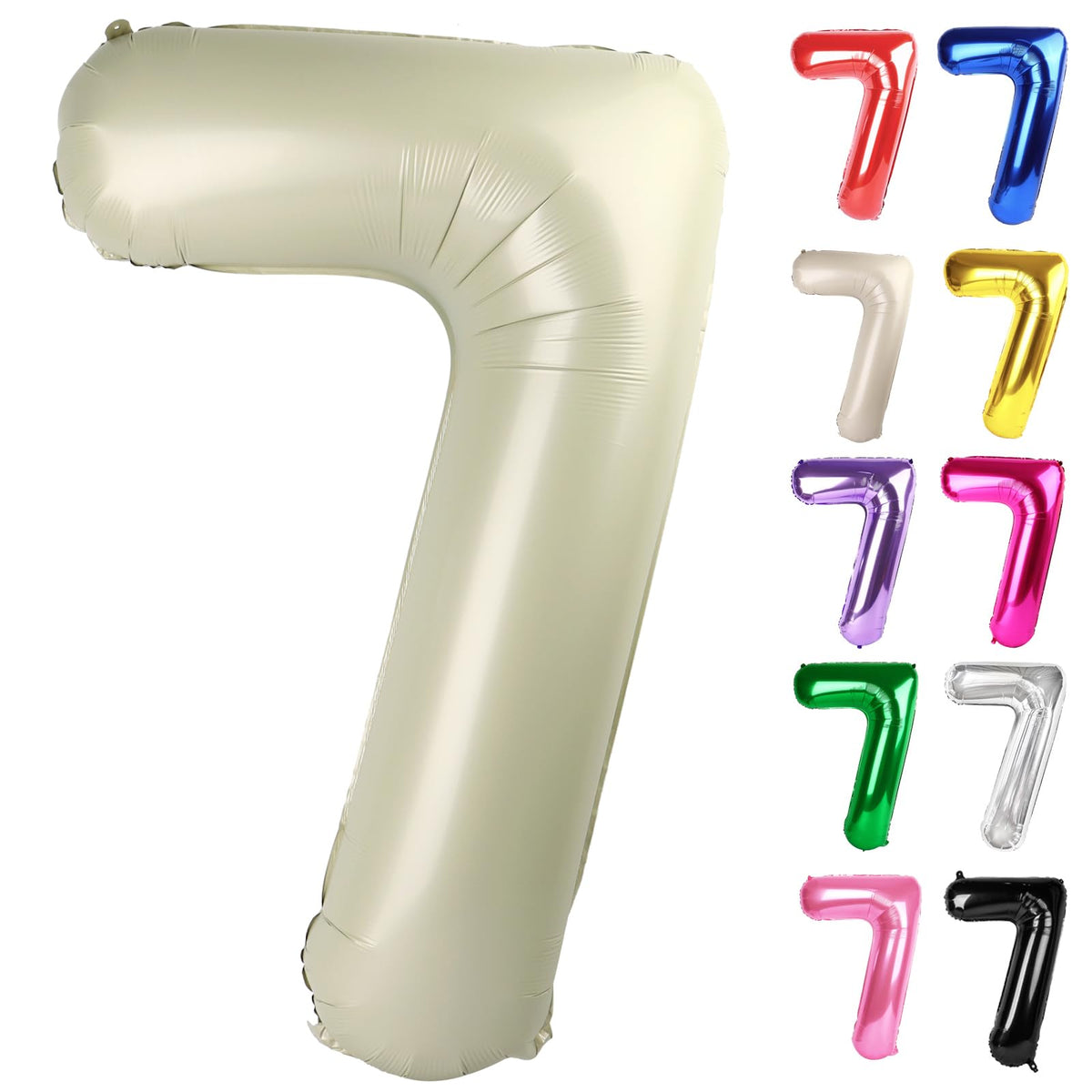 IWERP Cream Number 7 balloon 40-inch creates a striking photo backdrop.