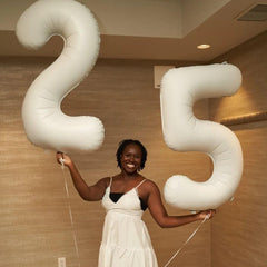 IWERP self-sealing number balloon 25 simplifies inflation and reuse.