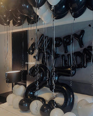 IWERP durable black number 6 balloon designed for long celebrations.