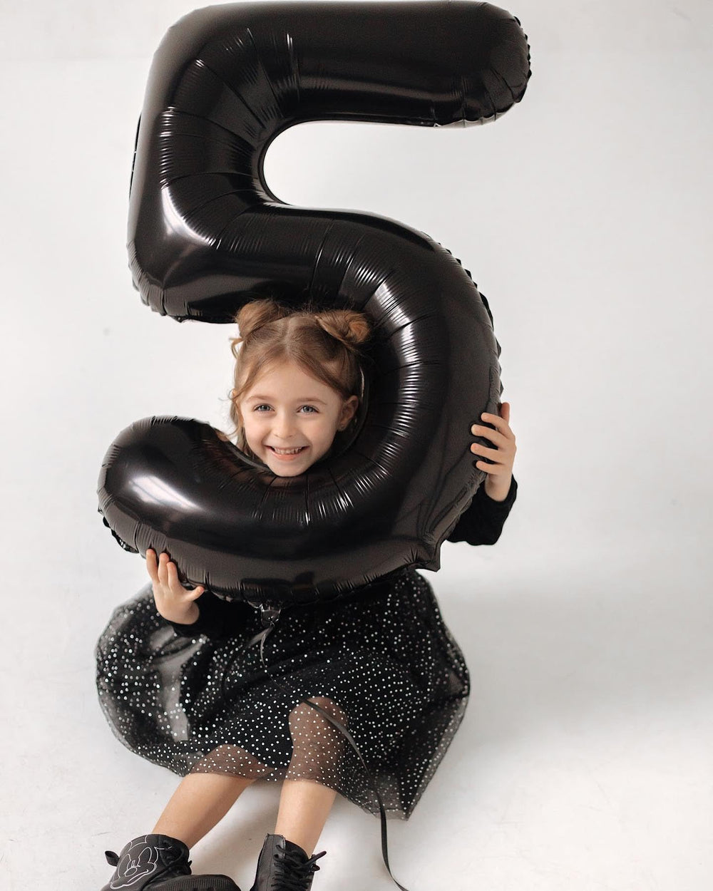 IWERP Durable black numeral balloon for long-lasting celebrations.