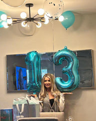 IWERP durable blue 40-inch number balloon built for long-lasting celebrations