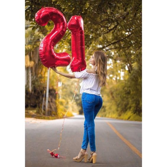 IWERP Durable red number 3 balloon designed for long parties
