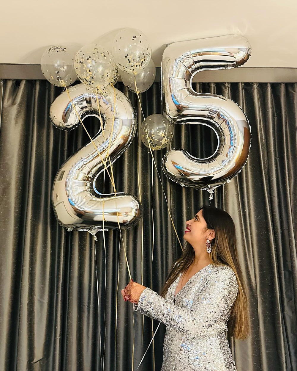 IWERP durable silver finish balloon for long-lasting celebrations.
