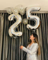 IWERP durable silver finish balloon for long-lasting celebrations.