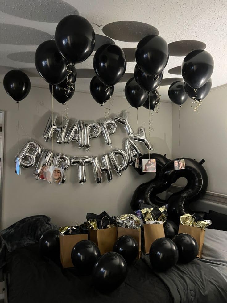 IWERP elegant black balloon backdrop elevates event ambiance.