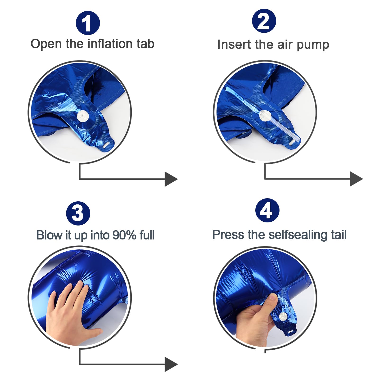 IWERP Night Blue 0 Balloon offers versatile inflation for different looks.