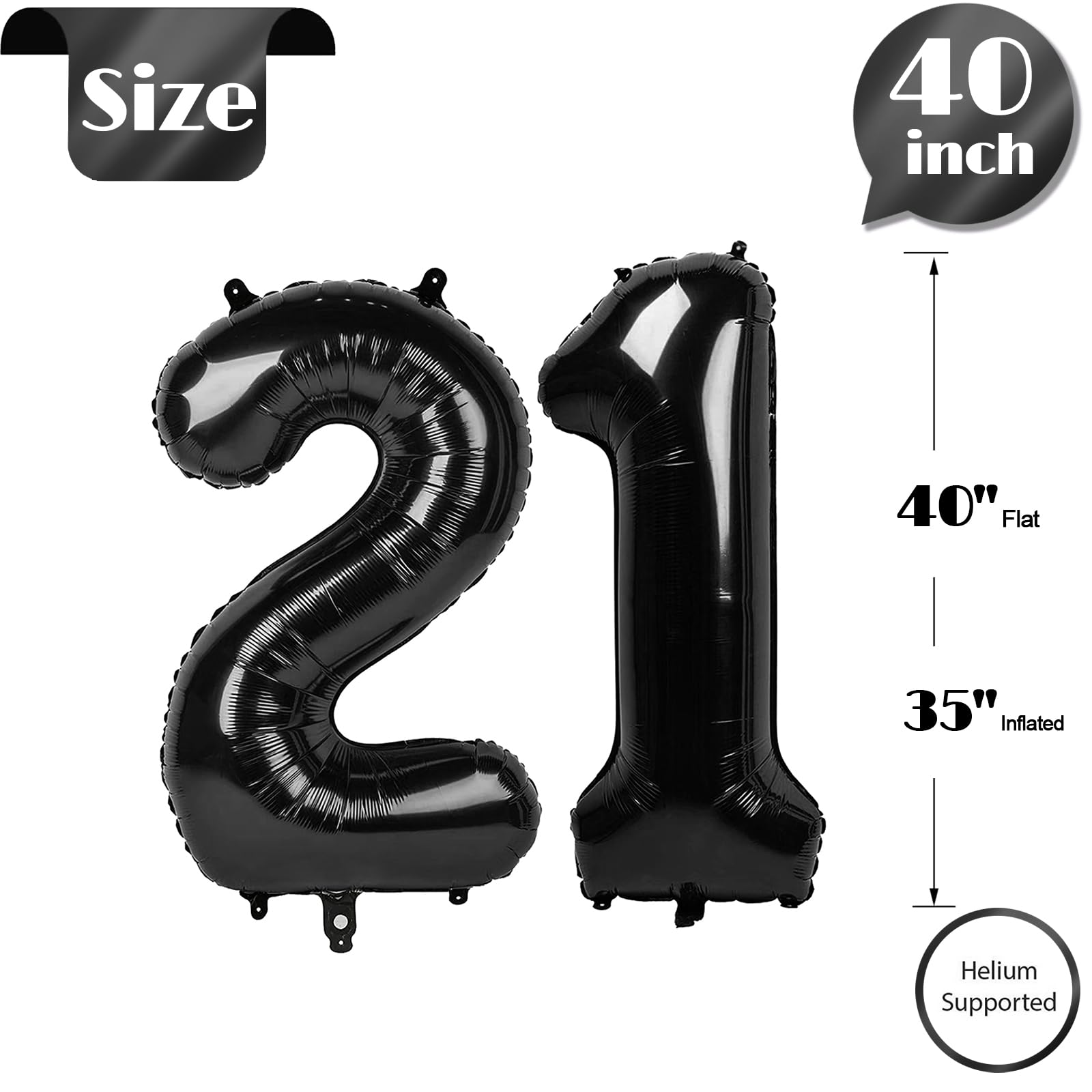 IWERP foil balloon 21st party prop enhances memorable moments