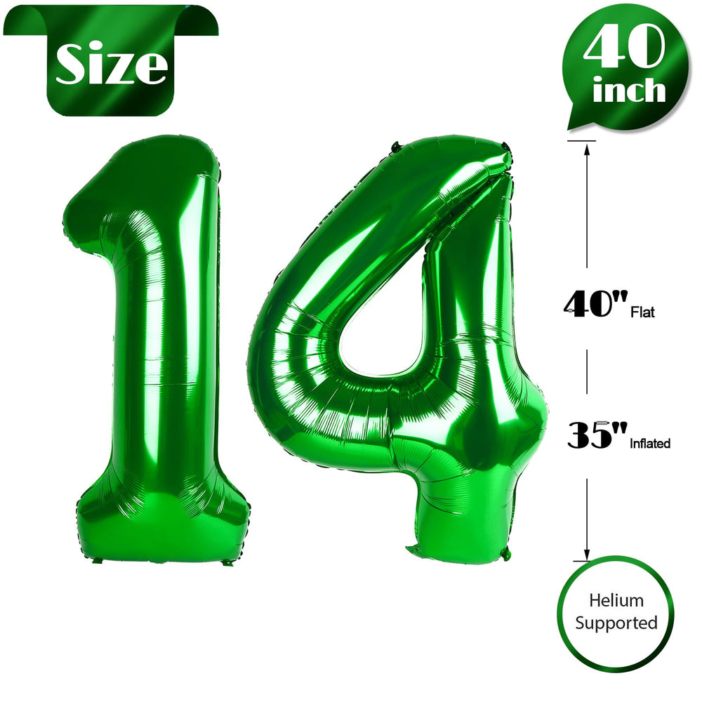 IWERP glossy green foil balloon catches light for striking decor