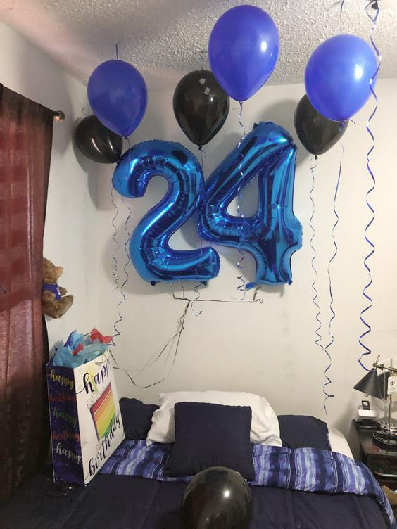 IWERP blue foil number 4 balloon great for helium or air display.