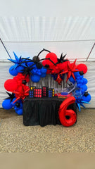 IWERP Red foil number six adds a vibrant centerpiece for party décor.