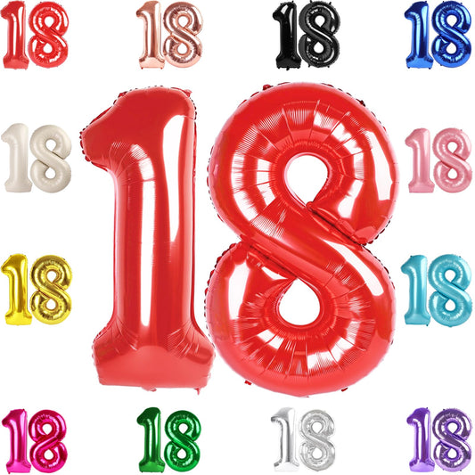 IWERP giant red 18 balloon 40inch creates a bold entrance centerpiece for parties.