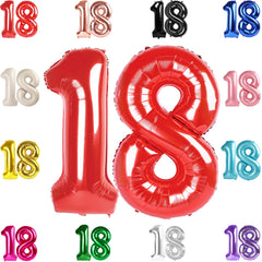 IWERP giant red 18 balloon 40inch creates a bold entrance centerpiece for parties.