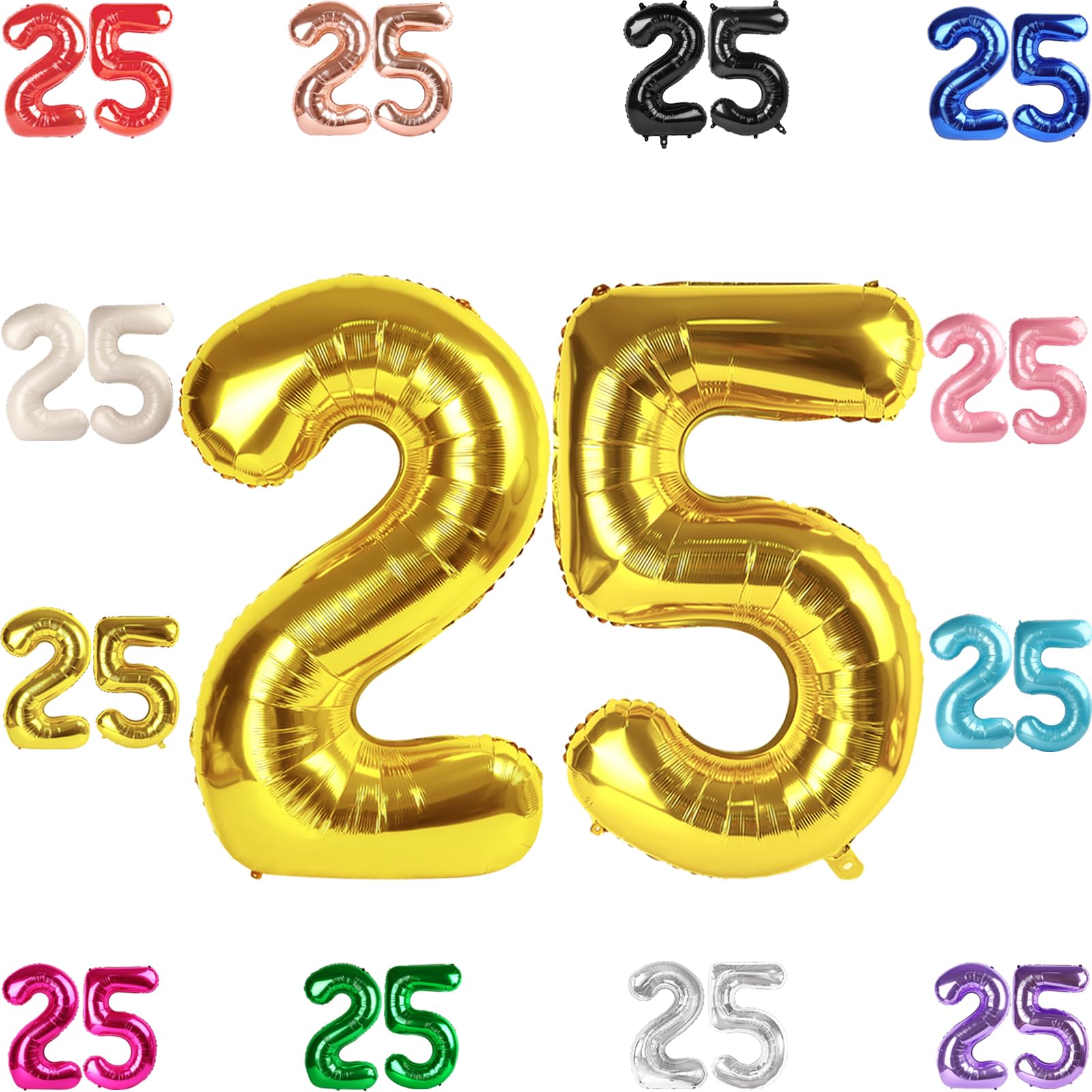 IWERP gold 25 balloon 40-inch, a bold birthday centerpiece and photo focal point.