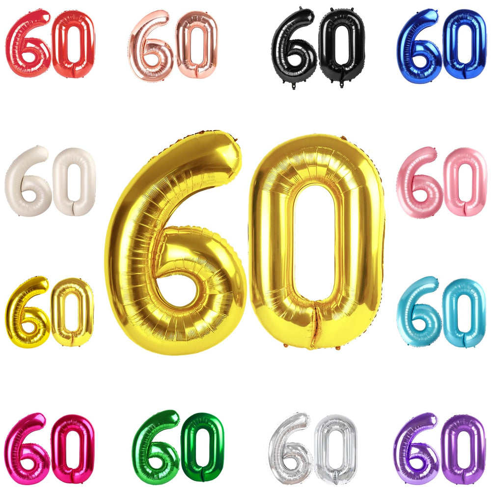 IWERP gold 60th birthday balloon 40inch for standout photo moments.