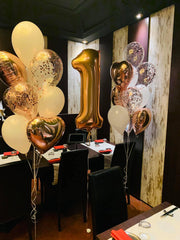 IWERP shimmering gold foil balloon adds luxe shine to celebrations.