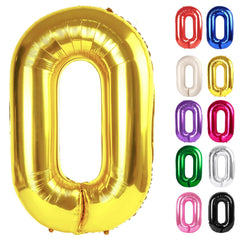 IWERP Gold Number 0 Balloon, 40-inch, eye-catching birthday photo backdrop.