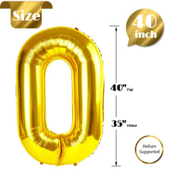 IWERP Gold Number 0 Balloon acts as a memorable photoshoot prop for birthdays.