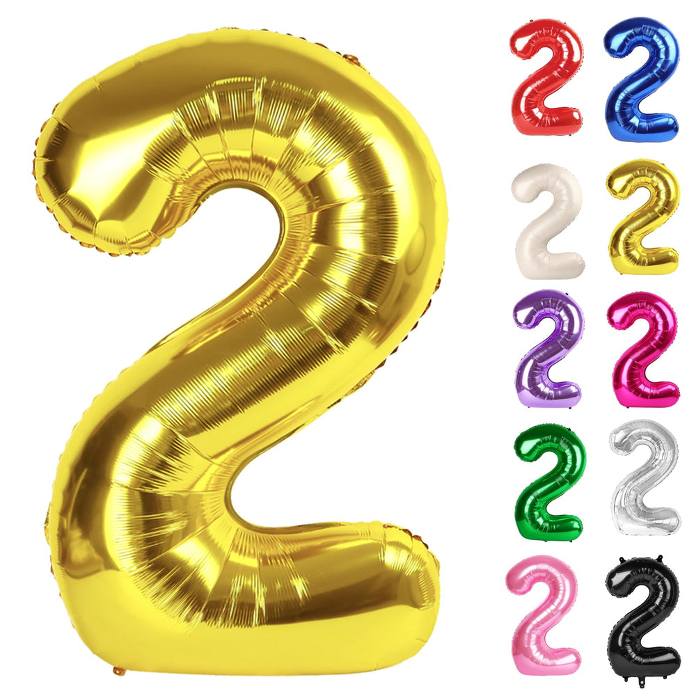 IWERP Gold Number 2 balloon 40-inch shines as a bold photo backdrop for celebrations