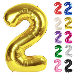 IWERP Gold Number 2 balloon 40-inch shines as a bold photo backdrop for celebrations