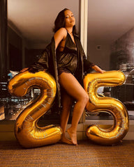 IWERP Gold Number 2 balloon offers both helium and air inflation options