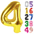 IWERP Gold Number 4 balloon 40-inch for a striking birthday backdrop.