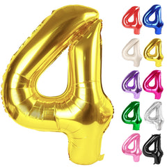 IWERP Gold Number 4 Balloon 40-inch for a striking birthday centerpiece and photo backdrop.